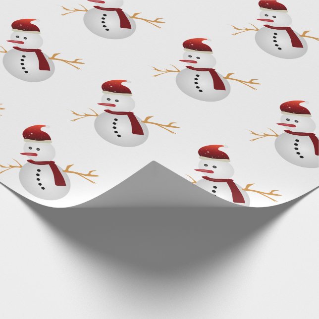 Papier Cadeau Bonhommes de neige (Coin)