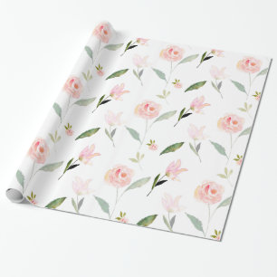 Papier Cadeau Bonjour belle aquarelle florale