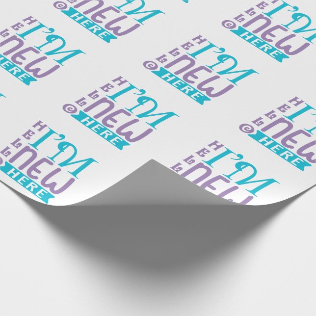 Papier Cadeau Bonjour, je suis nouveau ici (Coin)