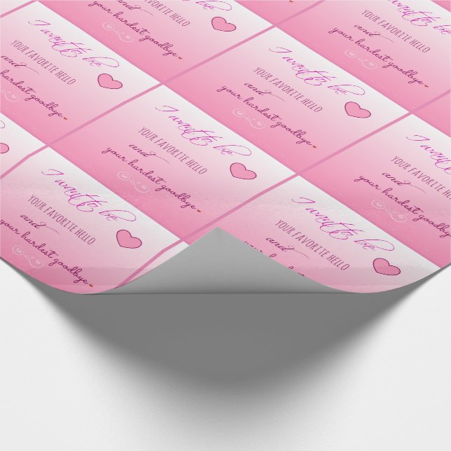 Papier Cadeau « Bonjour préféré » Saint-Valentin (Coin)