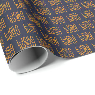Papier Cadeau BONJOUR TRENTE Anniversaire 30 ans Moderne
