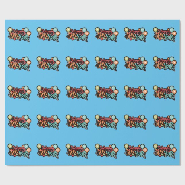 Papier Cadeau Bonne année (Plat)