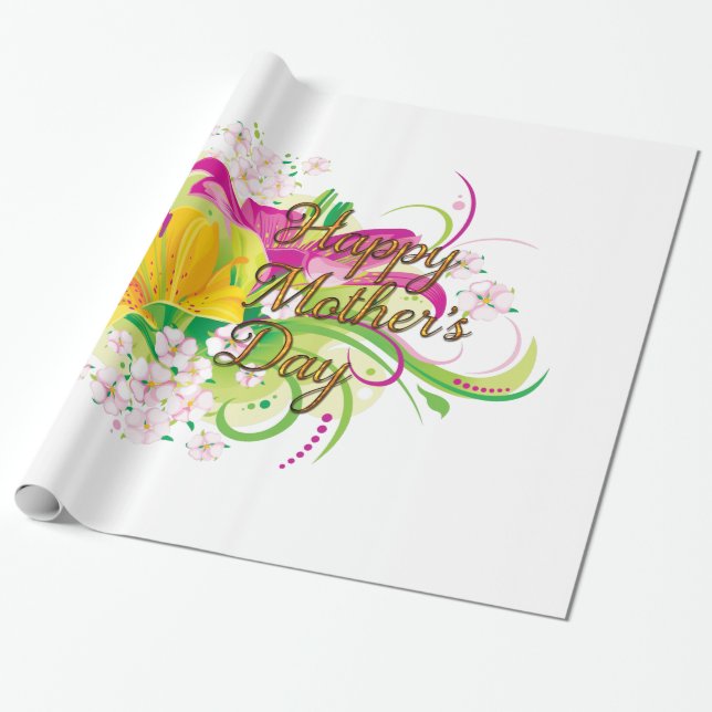 Papier Cadeau Bonne fête des mères 35 (Déroulé)