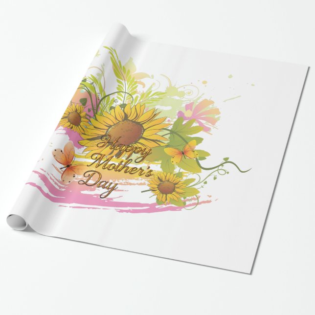 Papier Cadeau Bonne fête des mères 36 (Déroulé)