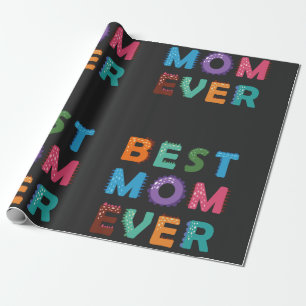 Papier Cadeau Bonne Fête des mères pour la meilleure maman