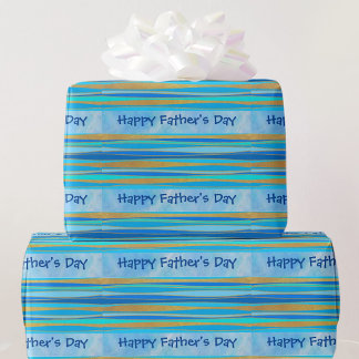 Papier Cadeau Bonne Fête des pères Vous Pouvez Modifier Le Texte