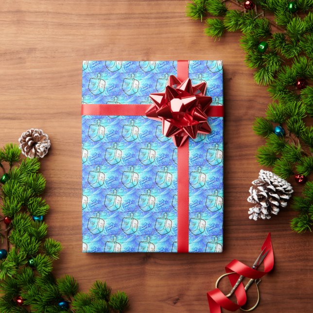 Papier Cadeau Bonne Hanoukka (Cadeau de vacances)