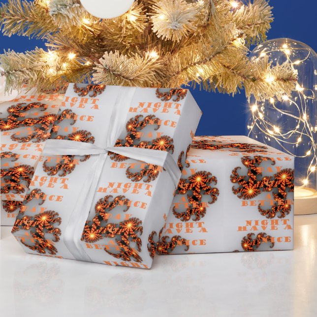 Papier Cadeau Bonne journée et meilleure nuit (Vacances)