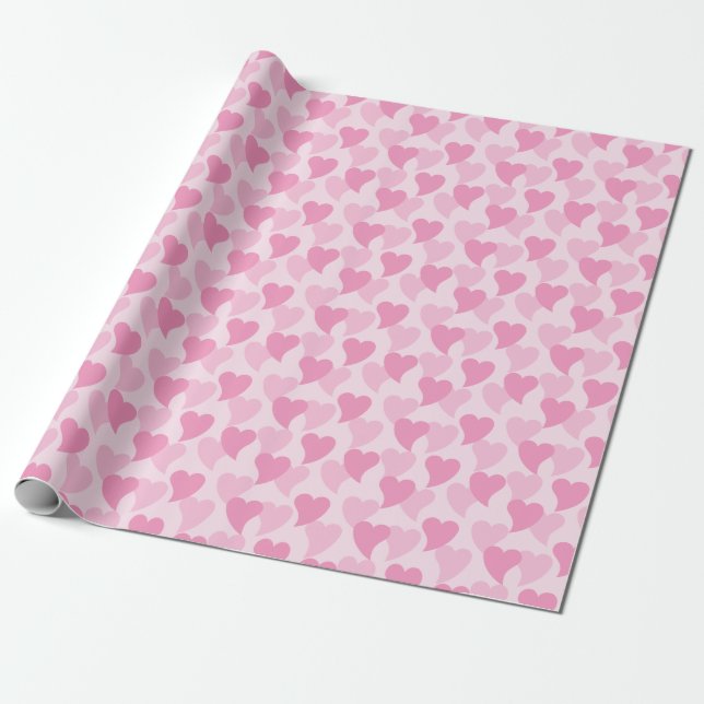 Papier Cadeau Bons Coeurs Motif sans couture (Déroulé)