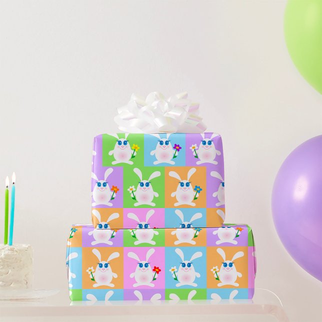 Papier Cadeau Bons lapins (Créateur téléchargé)