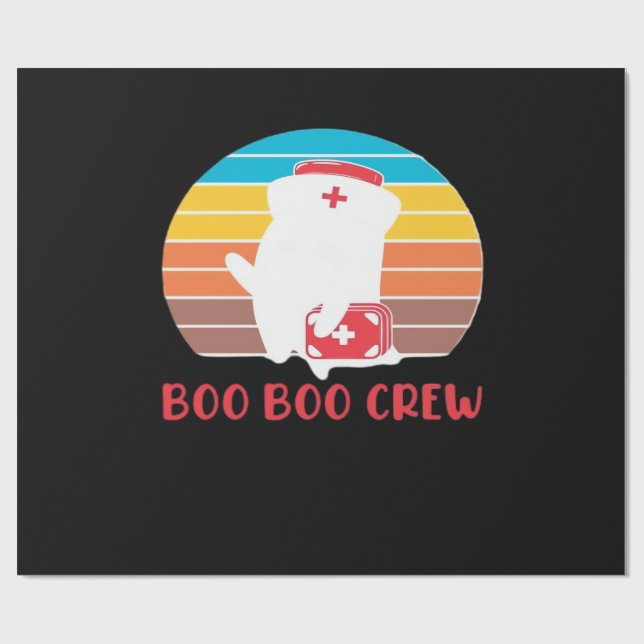 Papier Cadeau Boo Boo Crew Nurse Funny Ghost Halloween Classic T (Plat)