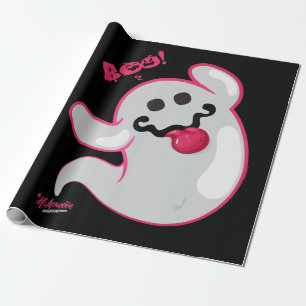 Papier Cadeau Boo Ghost Bats Spider Halloween Déplaisant