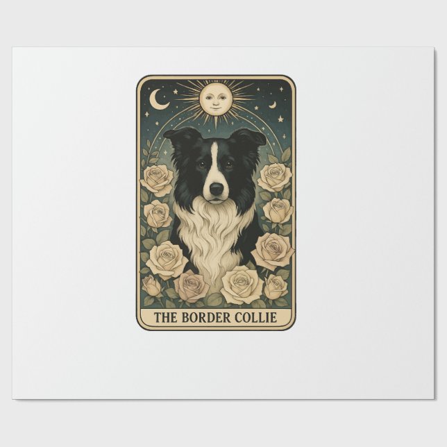 Papier Cadeau Border Collie (Plat)