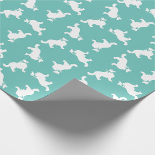 Papier Cadeau Bordure Collie Chien Chien Chien Puppy