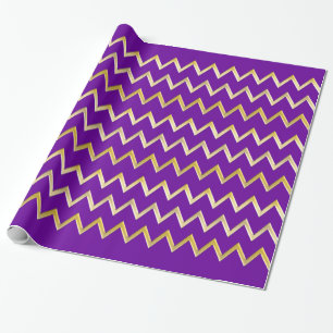 Papier Cadeau Bordure d'or - zigzag + votre dos et votre texte