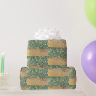 Papier Cadeau Bosquet d'oliviers de Van Gogh - Art naturel vert