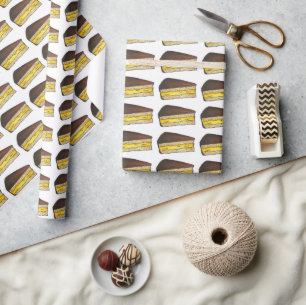 Papier Cadeau Boston Mass Cream Pie Slice Food Footy Dessert