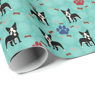 Papier Cadeau Boston Terrier