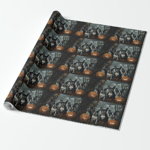 Papier Cadeau Boston Terrier Halloween nuit chien délice