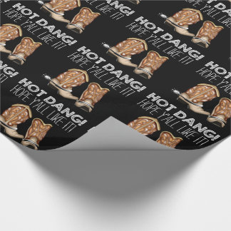 Papier Cadeau Bot de cowboy amusant