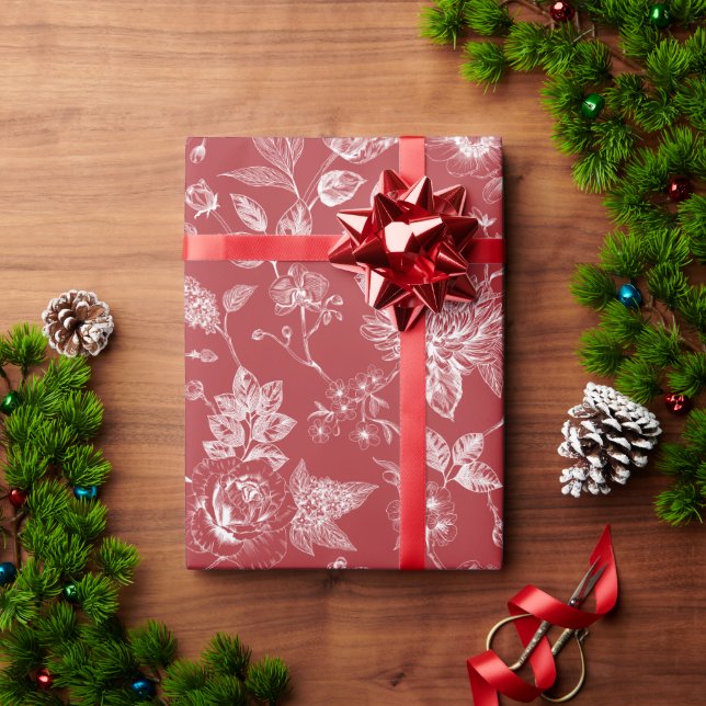 Papier Cadeau Botanical Christmas  (Cadeau de vacances)