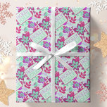 Papier Cadeau Botanical Holly Jolly Christmas<br><div class="desc">This Christmas wrapping paper fea moderne pattern design with HOLLY JOLLY text.</div>
