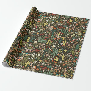 Papier Cadeau Botanique Cactus Boho Floral