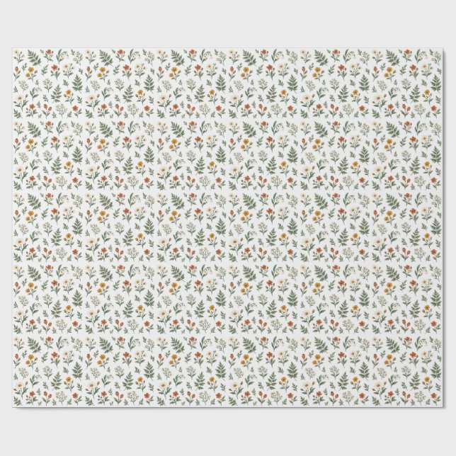Papier Cadeau Botanique Meadow Sprigs (Plat)