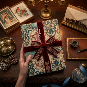 Papier cadeau botanique victorien vintage