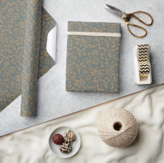 Papier Cadeau Botanique vintage
