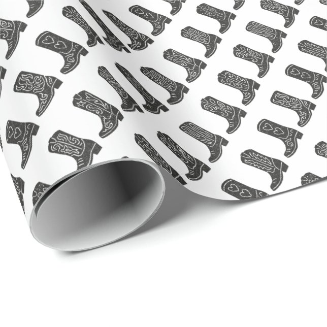 Papier Cadeau Bottes (Coin rond)