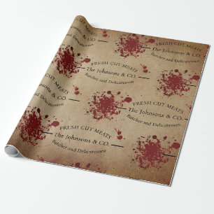 Papier Cadeau Boucherie sur mesure sanglante et effrayante