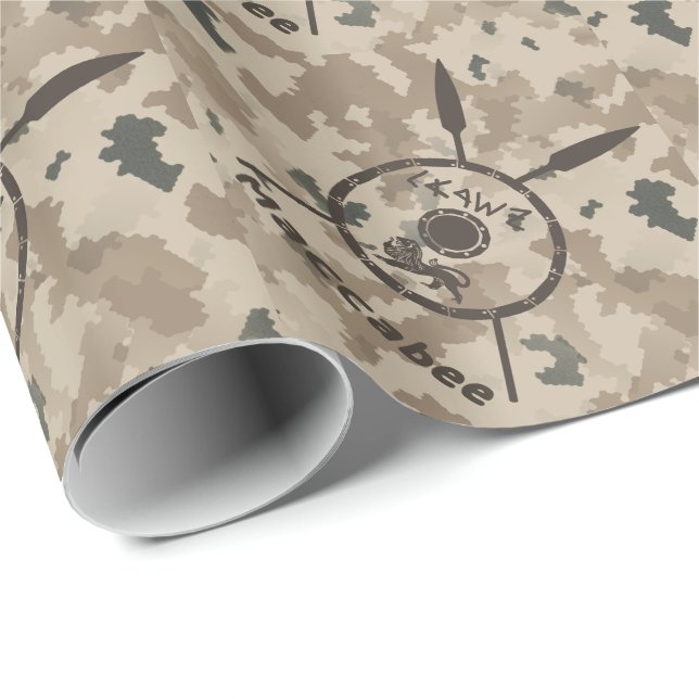 Papier Cadeau Bouclier Maccabee du désert et oreilles (Coin rond)