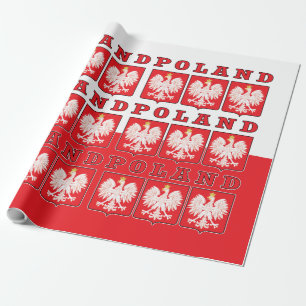 Papier Cadeau Boucliers de l'aigle polonais