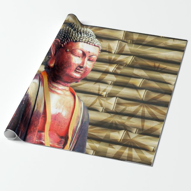 Papier Cadeau Bouddha d'Asie (Déroulé)
