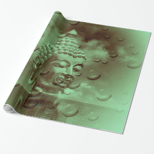 Papier Cadeau bouddha en vert
