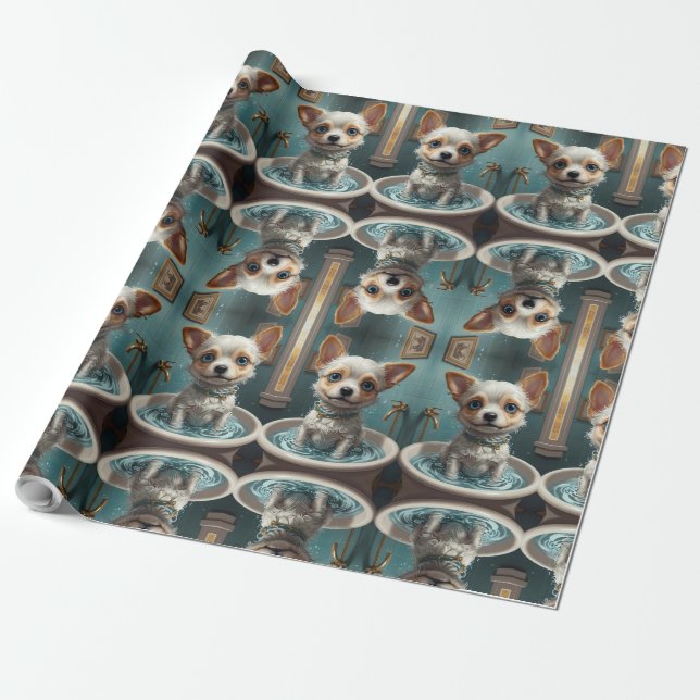 Papier Cadeau Bouddhas dans un bain (Déroulé)