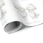 Papier Cadeau Boue Blanche tendance personnalisée avec le nom Mo<br><div class="desc">Faites-vous plaisir avec notre papier d'enveloppement personnalisé à la mode, conçu pour ceux qui adorent un mélange de charme vintage et d'élégance moderne. Doté d'une fine arbalète rose aquarelle, ce papier d'emballage capte l'esthétique coquette tendance, ce qui en fait un choix parfait pour envelopper les cadeaux avec une touche de...</div>
