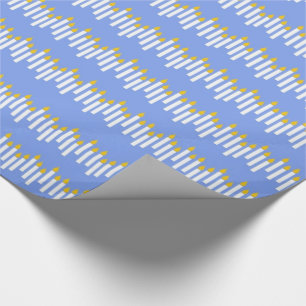 Papier Cadeau Bougies de Hanoukka sur l'enveloppe de cadeau