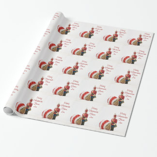 Papier Cadeau Boule de garçon et de Noël de batteur