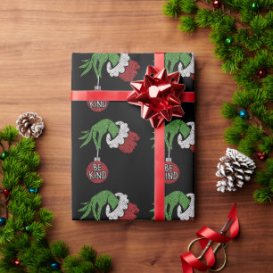 Papier Cadeau Boule de Noël Jingle Bell Strass