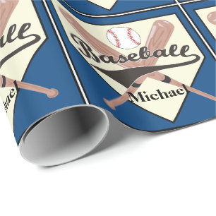 Papier Cadeau Boule Et Boule De Baseball Personnalisées