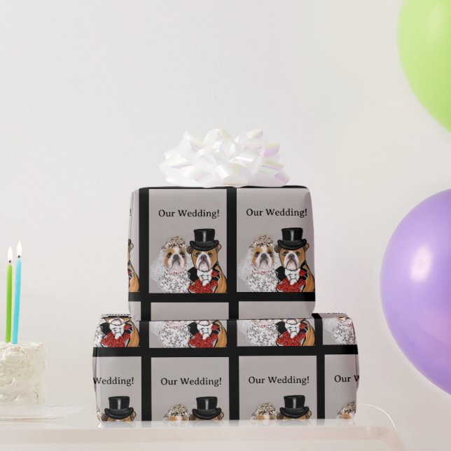 Papier Cadeau Bouledogue     (Cadeaux de fête)