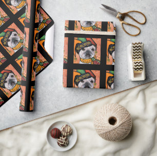 Papier Cadeau Bouledogue
