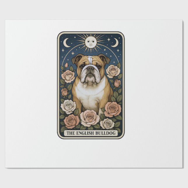 Papier Cadeau Bouledogue anglais (Plat)