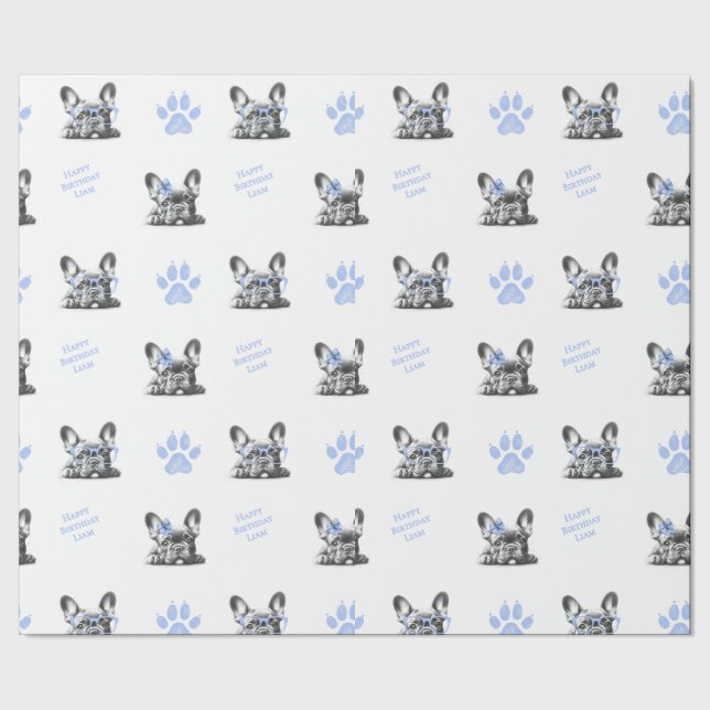 Papier Cadeau Bouledogue français  (Couture)
