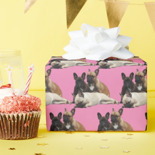Papier Cadeau Bouledogue français chance Bouledogue Français (Fête d'anniversaire)