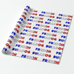Papier Cadeau bouledogue français flg dans le nom