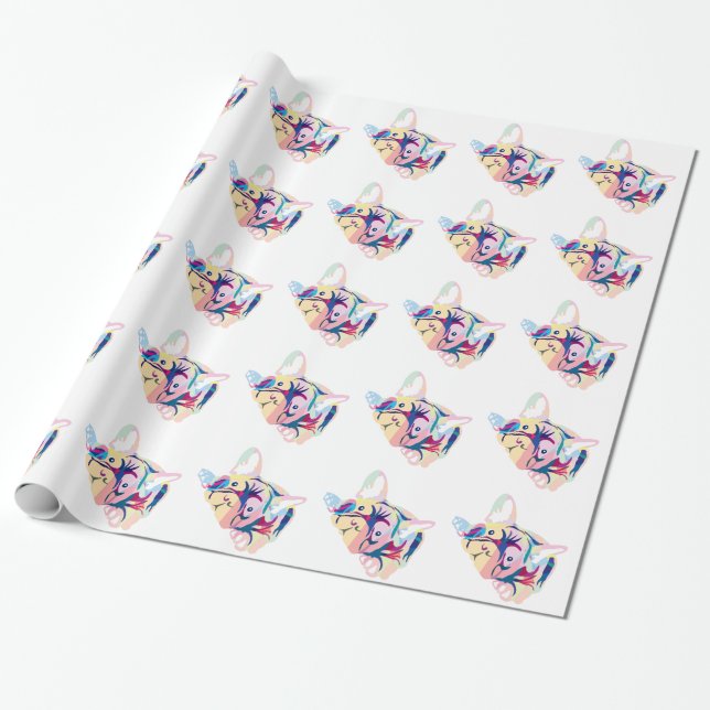 Papier cadeau Bouledogues Français (Déroulé)