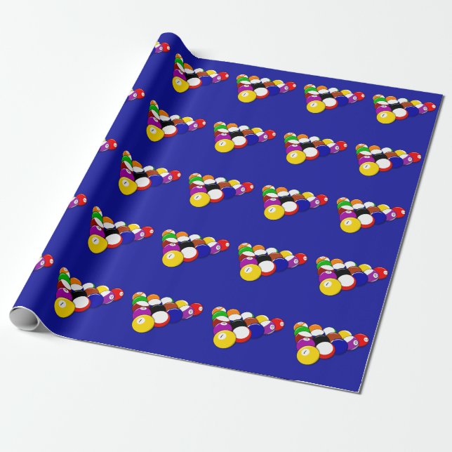 Papier Cadeau Boules de billard (Déroulé)